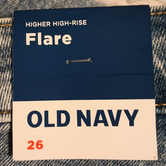 NEW Old Navy Plus Higher High-Waisted Side-Slit Flare Jeans Rita 26 - Picture 4 of 7